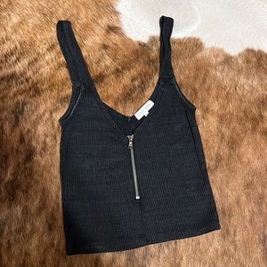 NWOT Gilded Intent Zipper Crop Tank